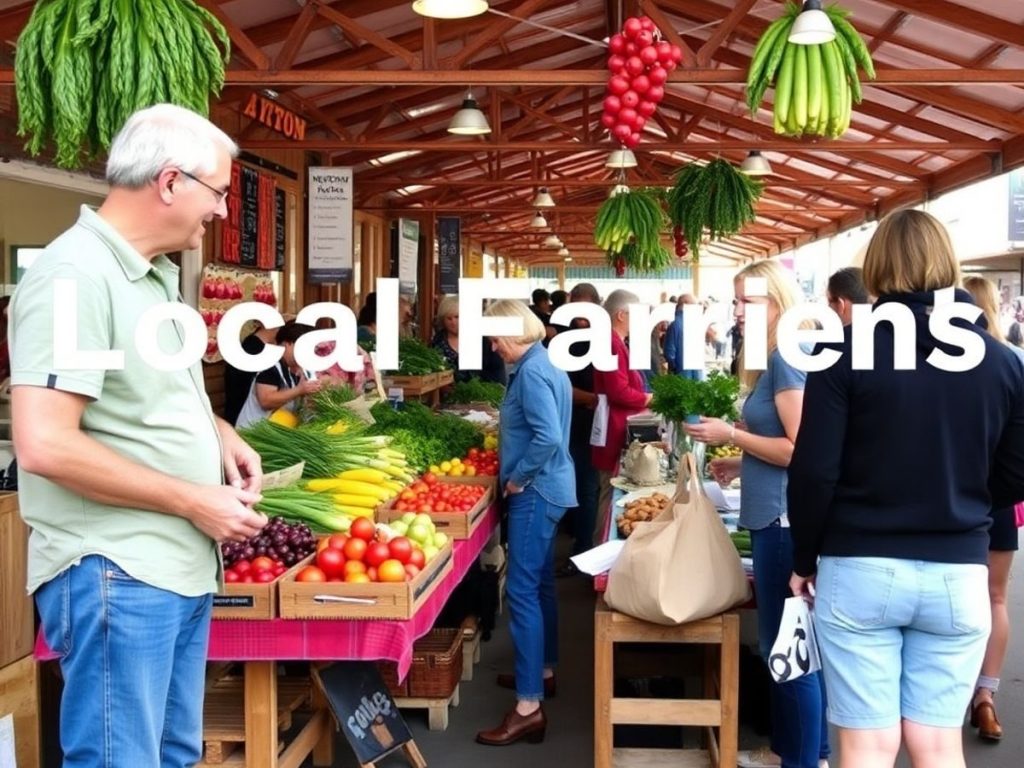 Producători locali la piață, plini de energie și culori.