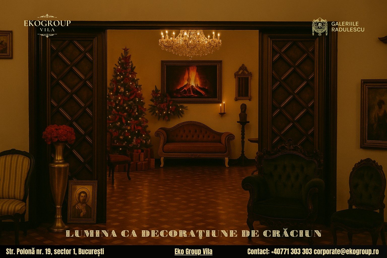 Decoratiuni de Craciun cu farmec interbelic: o experiență unică la Eko Group Vila